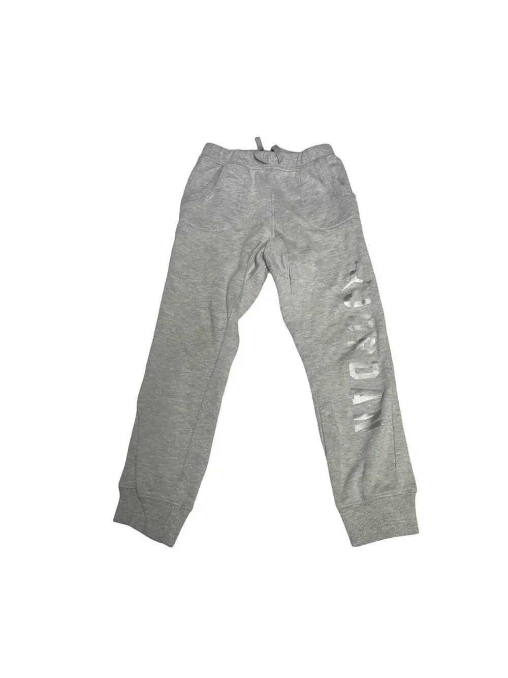 Jordan Kids Gray Fleece Jogger Sweatpants Size 6x Logo Athletic Pants